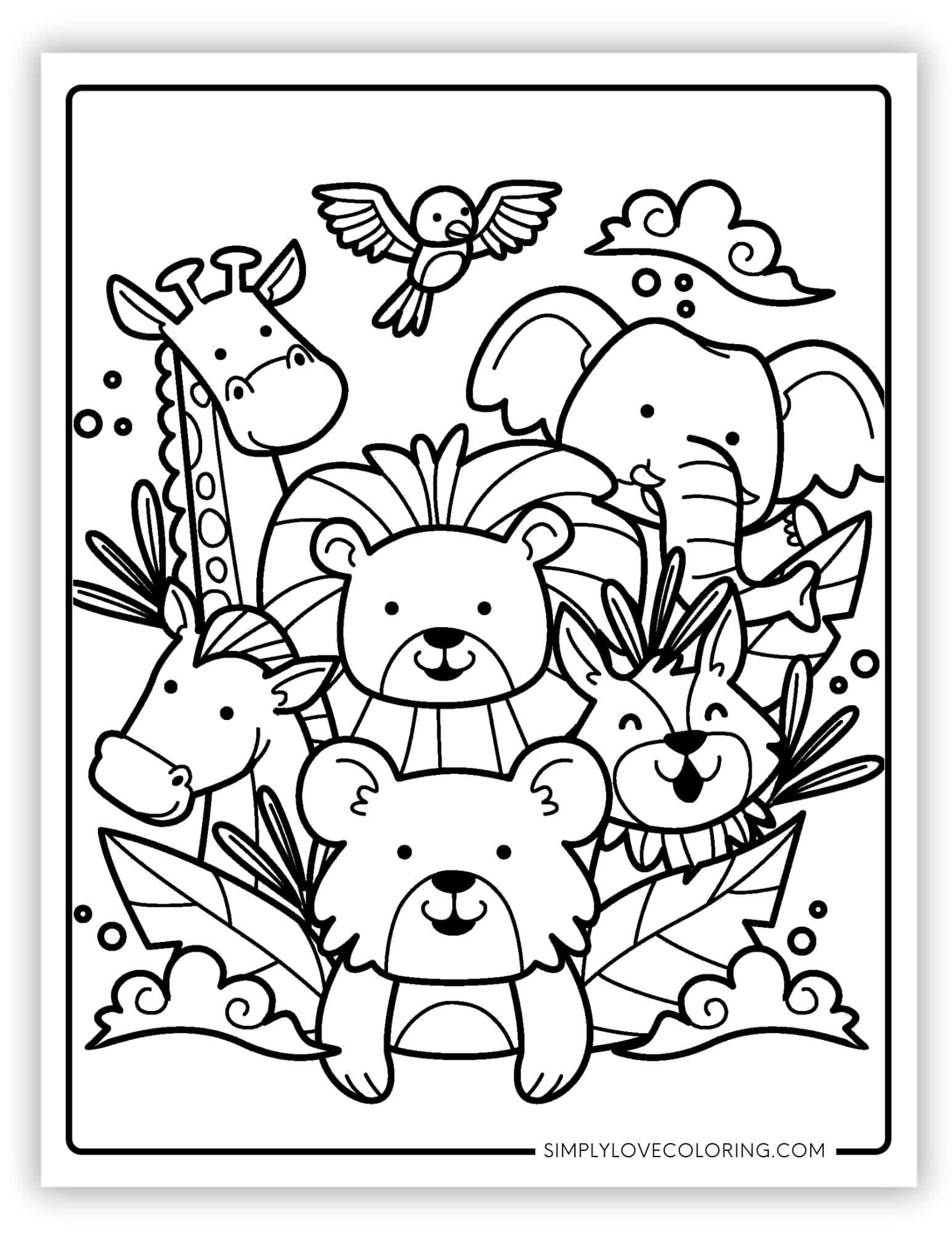 18 Jungle Animal Printable Coloring Pages 17