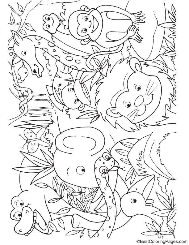 18 Jungle Animal Printable Coloring Pages 4