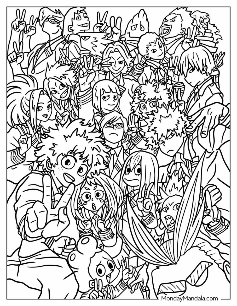 20 My Hero Academia Coloring Pages Free Printable for Kids