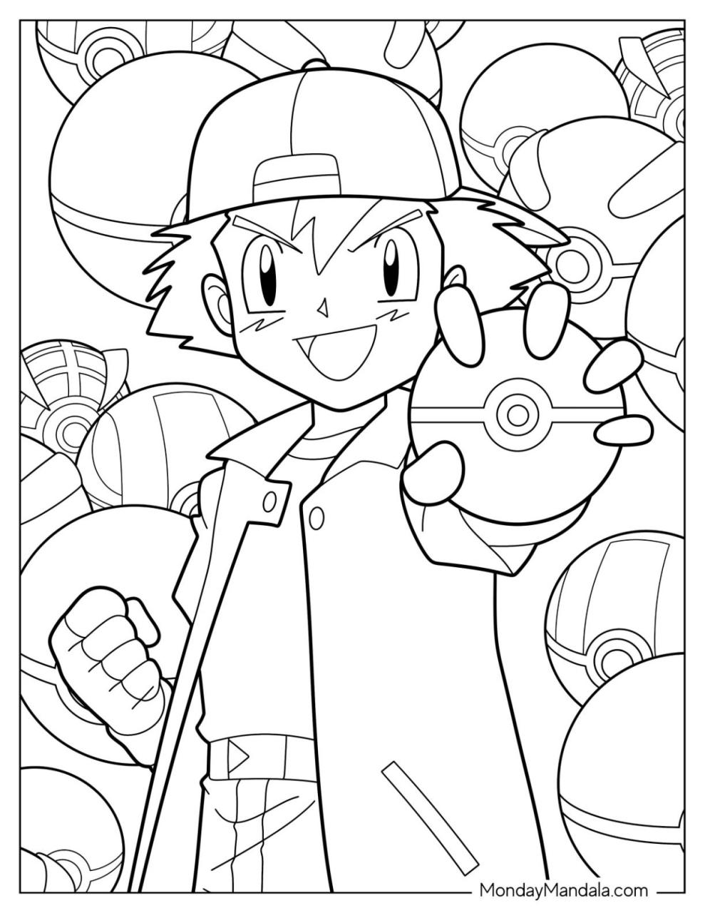 22 Pokéball Coloring Pages Free Printable for Kids