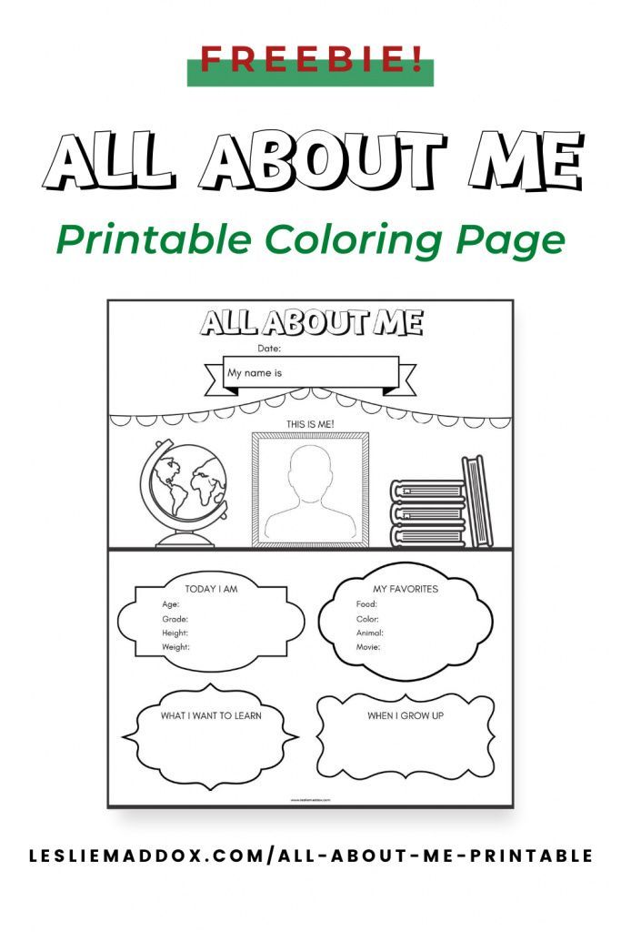 30 All About Me Printable Coloring Pages 2