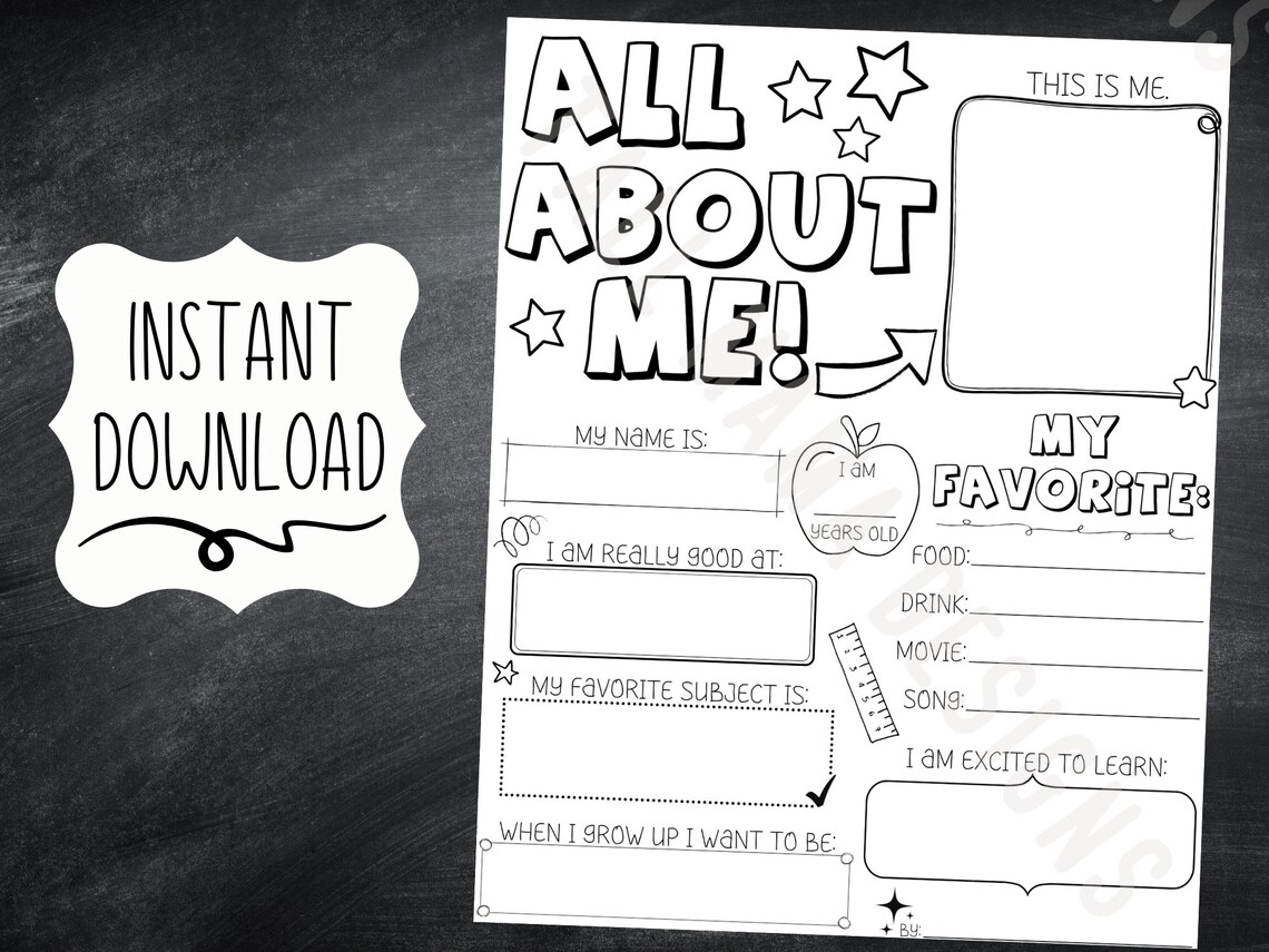 30 All About Me Printable Coloring Pages 30