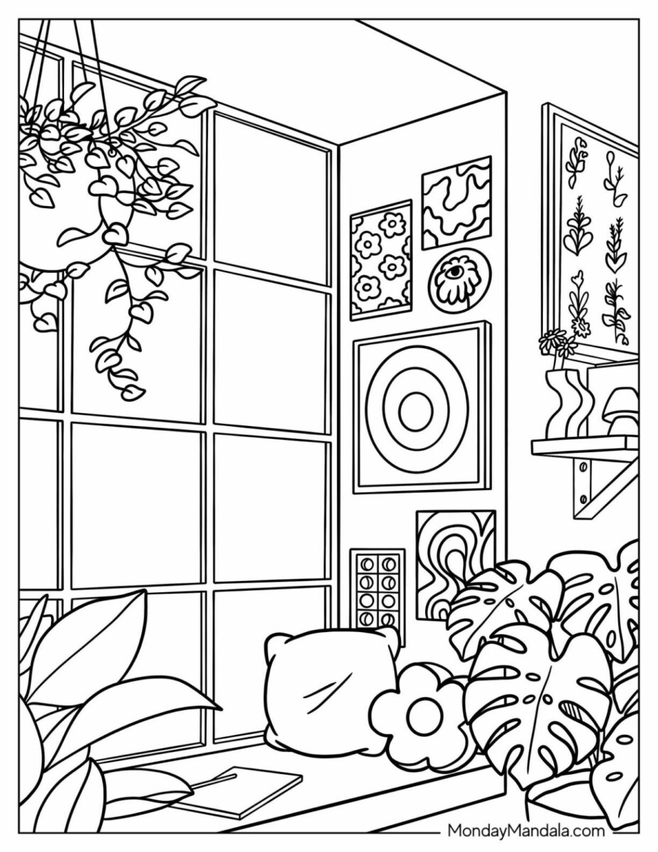 33 Aesthetic Coloring Pages for Adult Free Printable 4