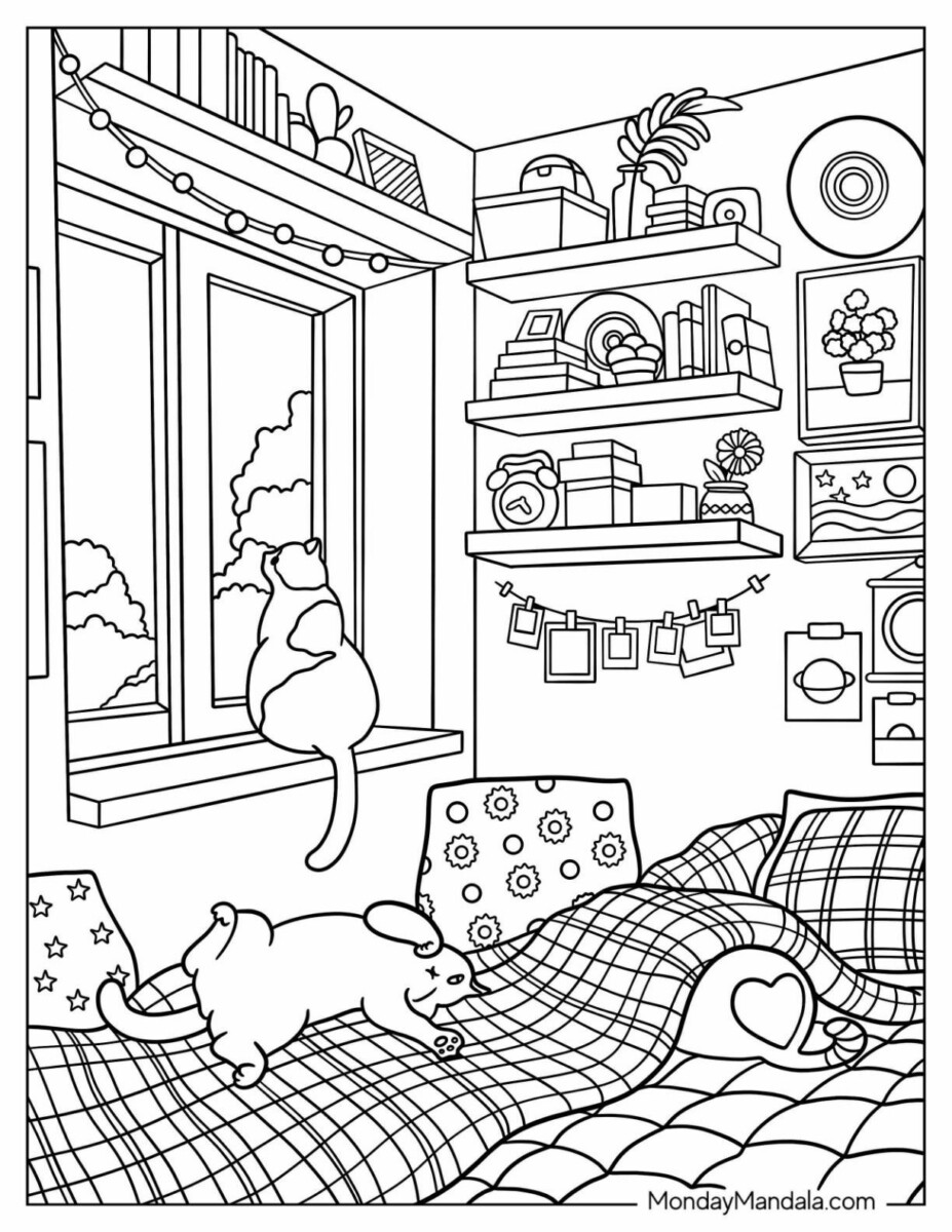 33 Aesthetic Coloring Pages for Adult Free Printable 6