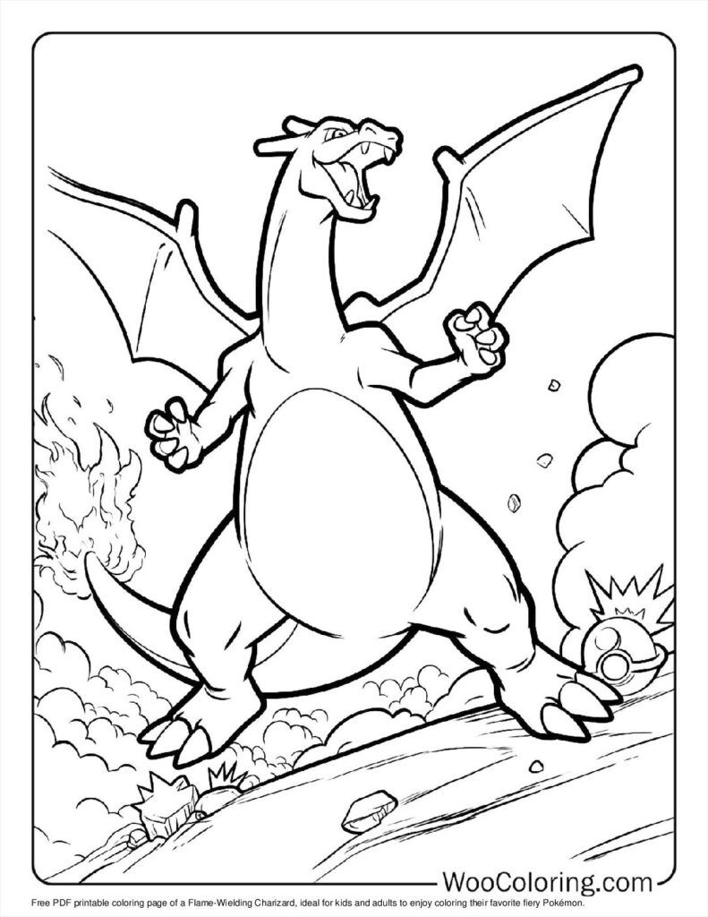 35 Charizard Pokemon Coloring Pages Free Printable 10