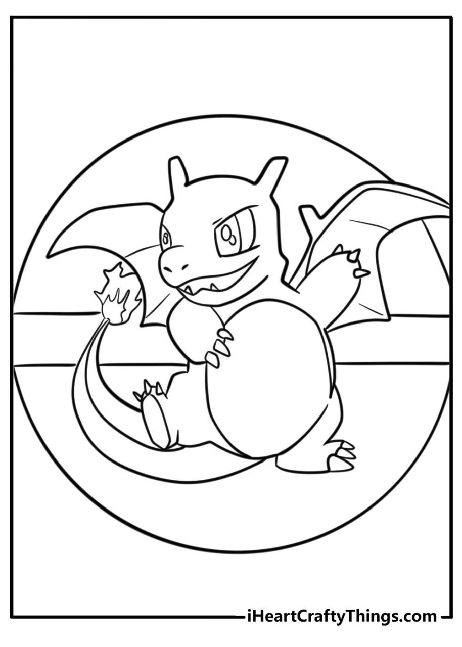 35 Charizard Pokemon Coloring Pages Free Printable 18