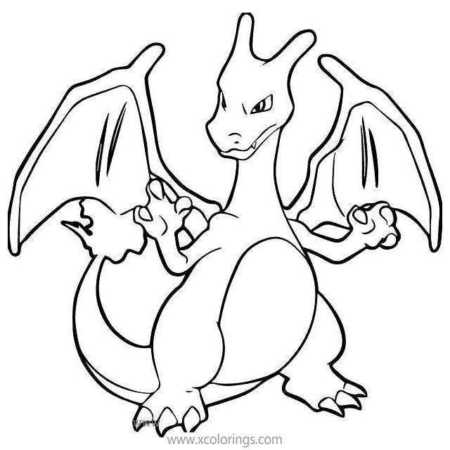 35 Charizard Pokemon Coloring Pages Free Printable 23