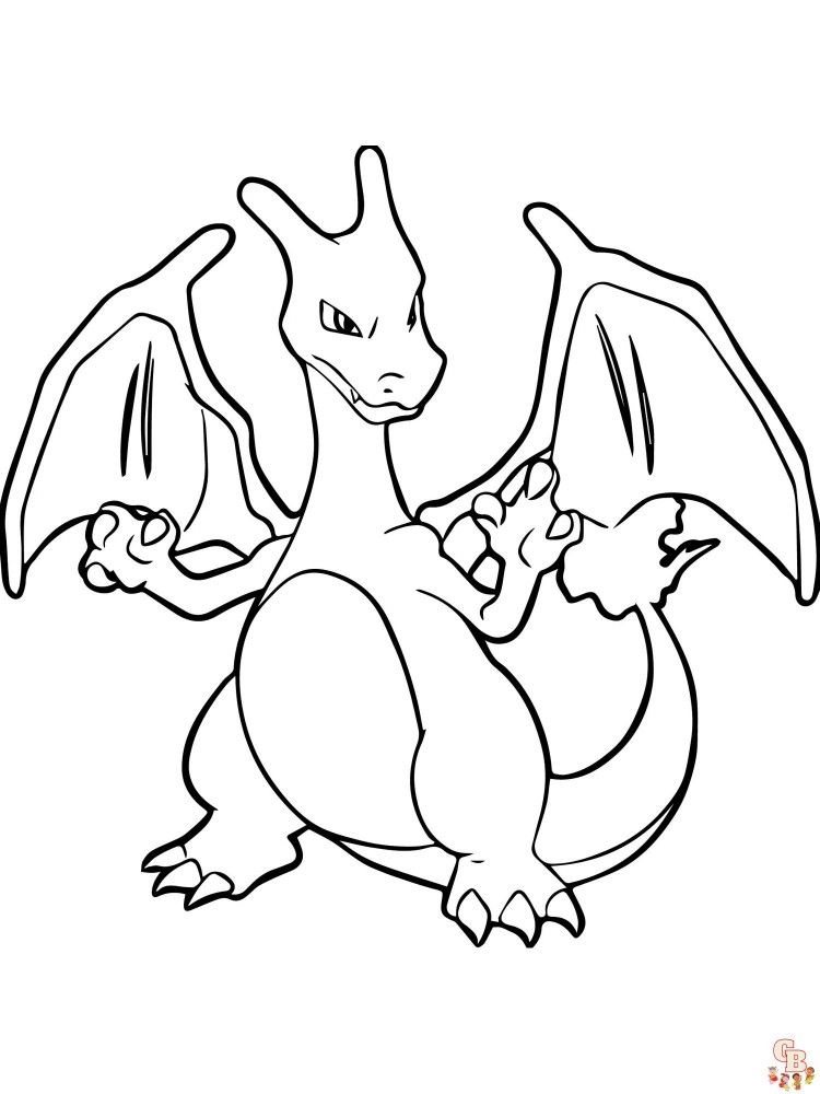 35 Charizard Pokemon Coloring Pages Free Printable 24