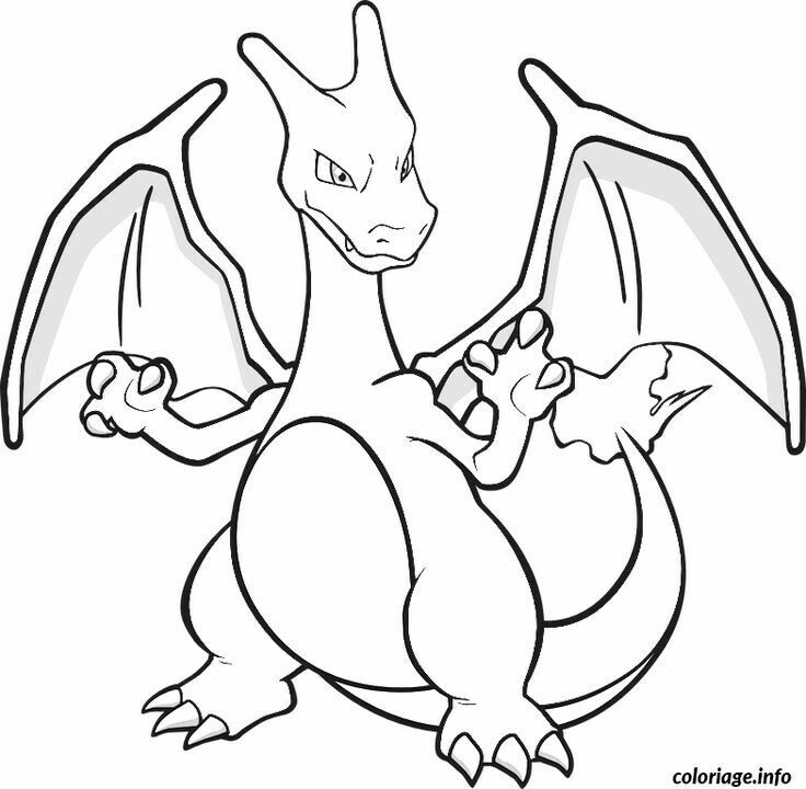 35 Charizard Pokemon Coloring Pages Free Printable 6