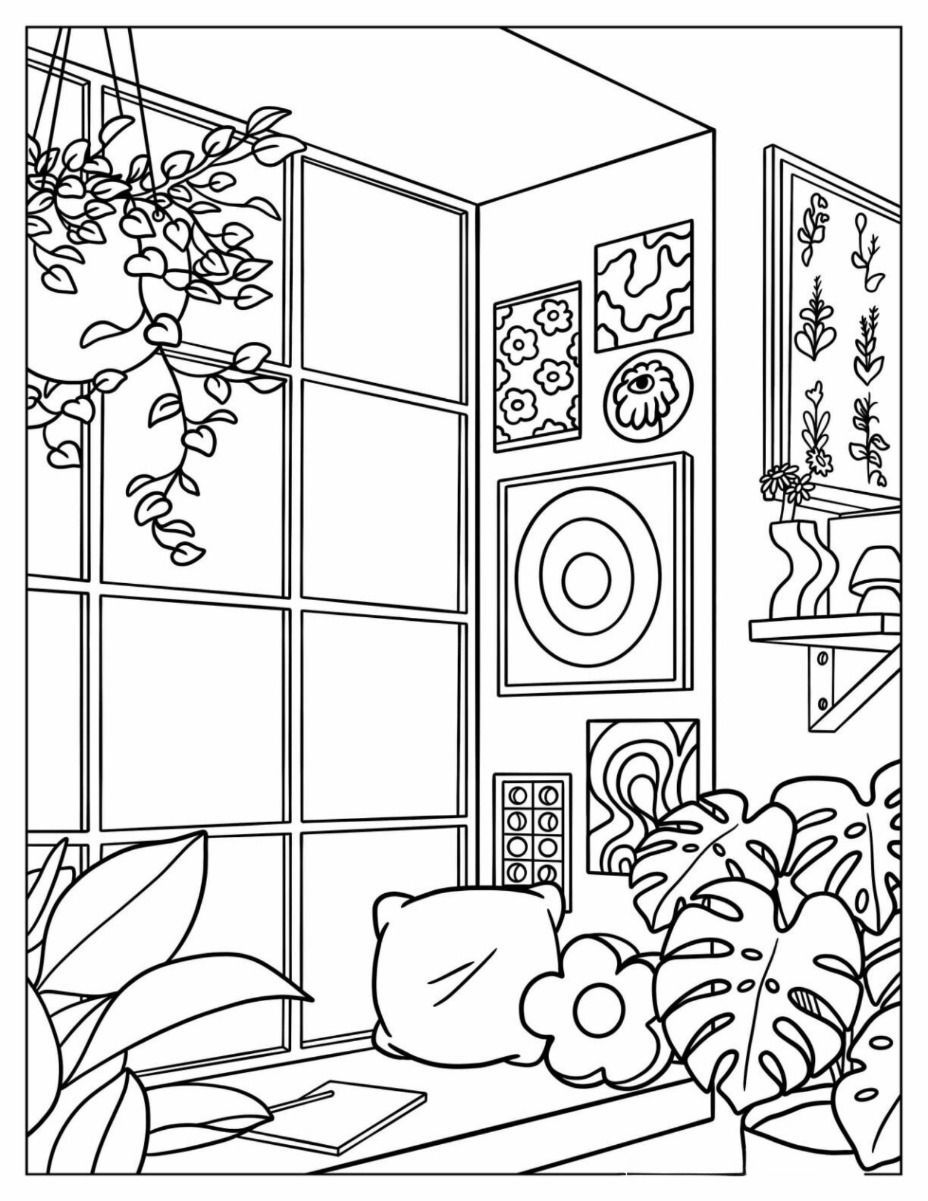 42 Aesthetic Adult Coloring Pages Free Printable 19