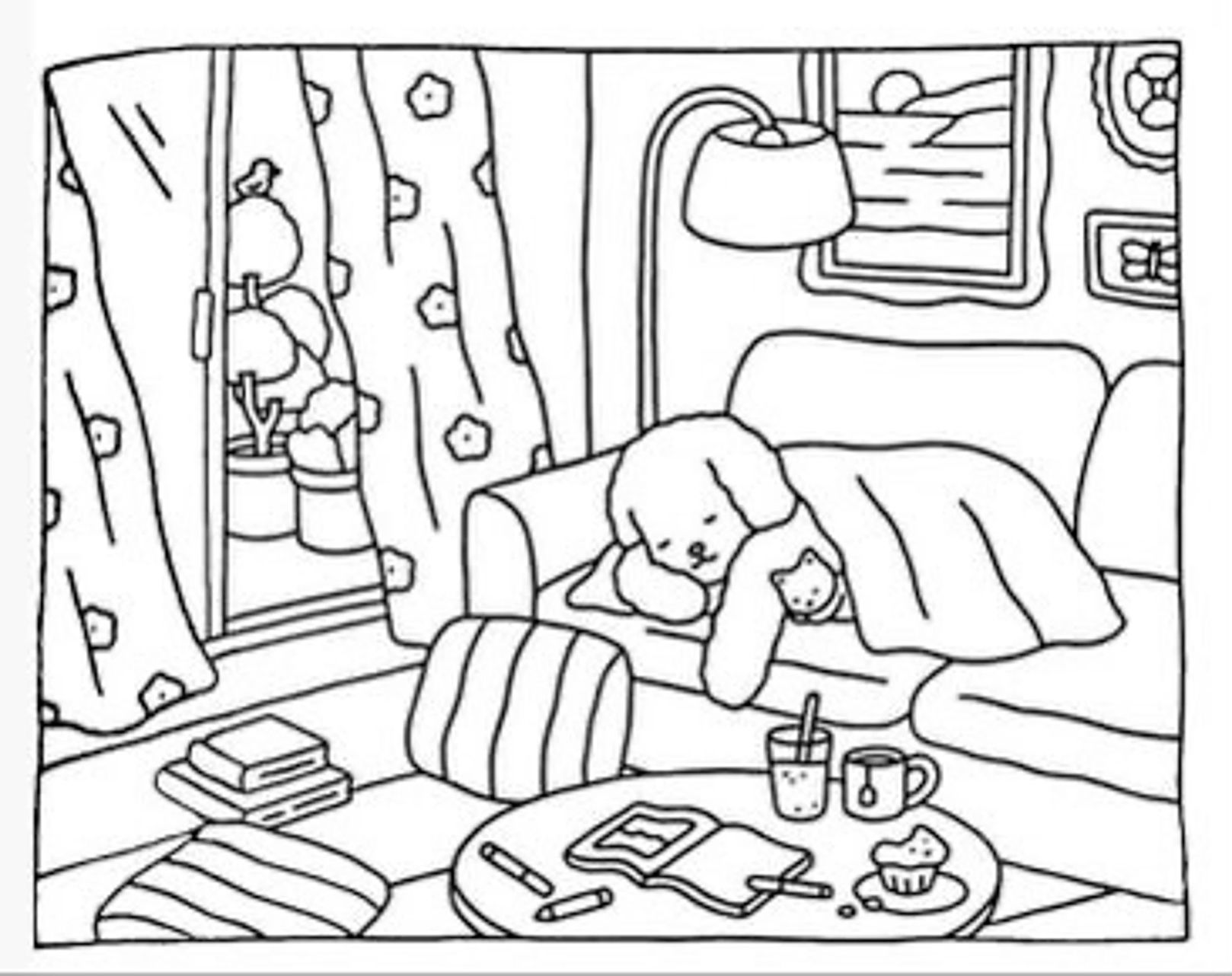 46 Coloring Pages Aesthetic for Adult Free Printable 42