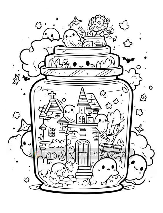 46 Coloring Pages Aesthetic for Adult Free Printable 9