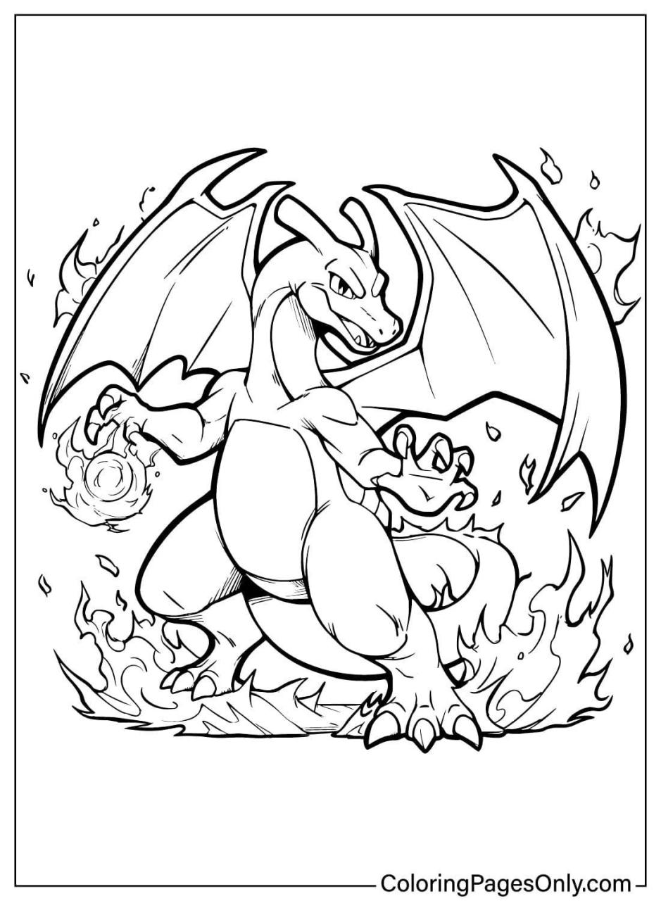 21 Charizard Pokemon Coloring Pages PDF Download