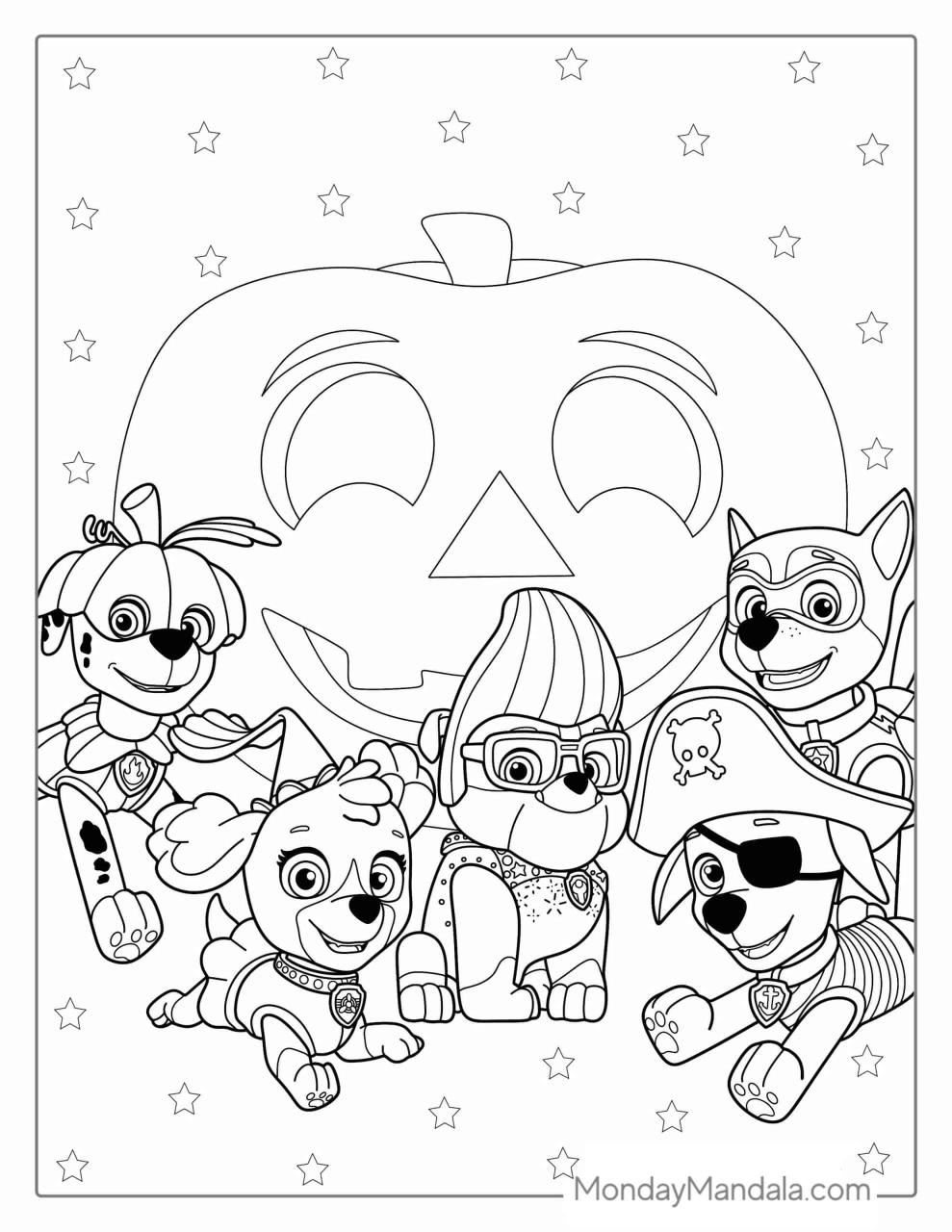 58 Paw Patrol Coloring Pages Free Printable for Kids