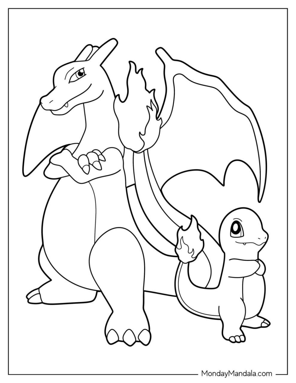 22 Charizard Pokemon Coloring Pages for Kids