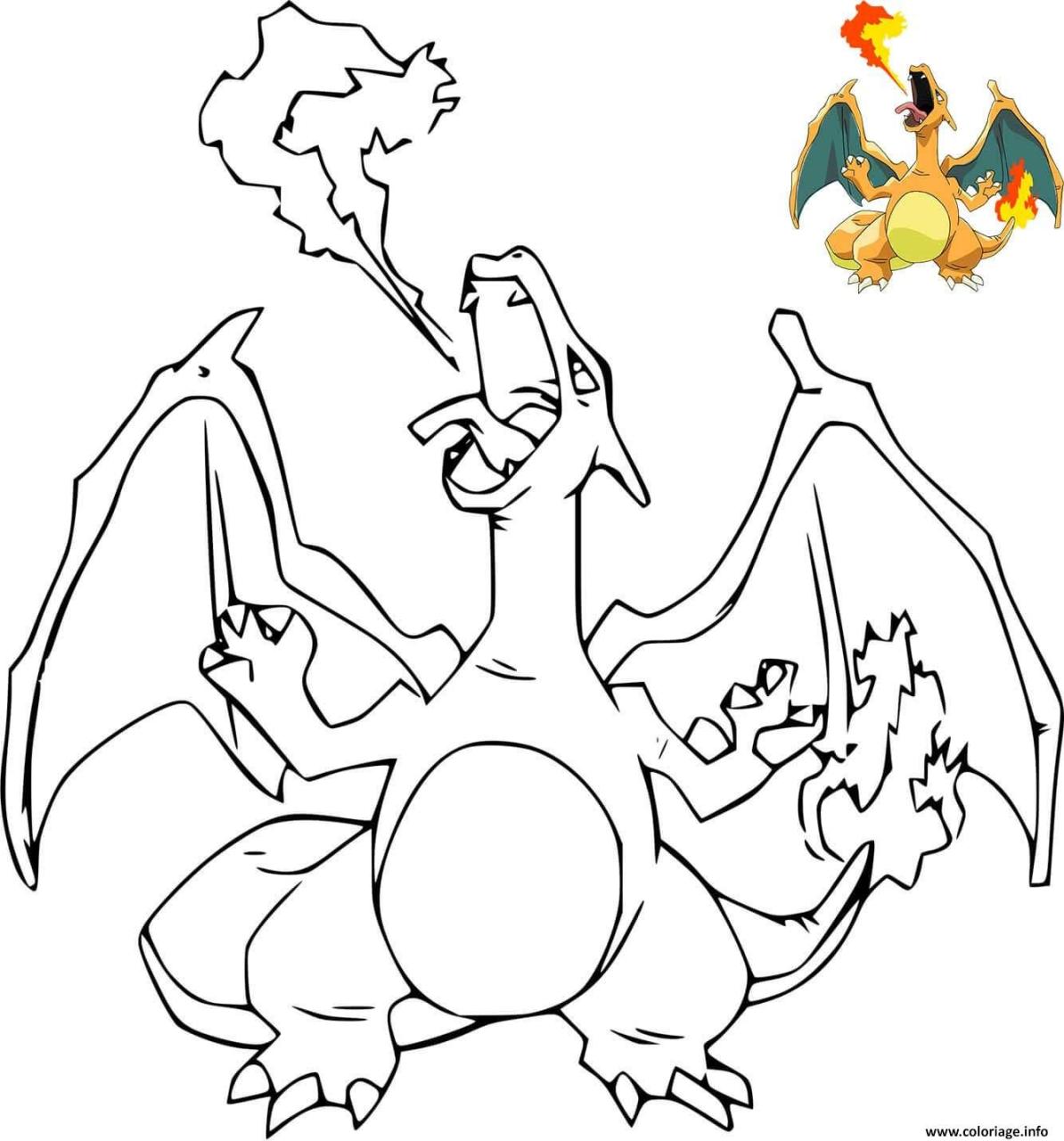 22 Charizard Pokemon Coloring Pages for Kids