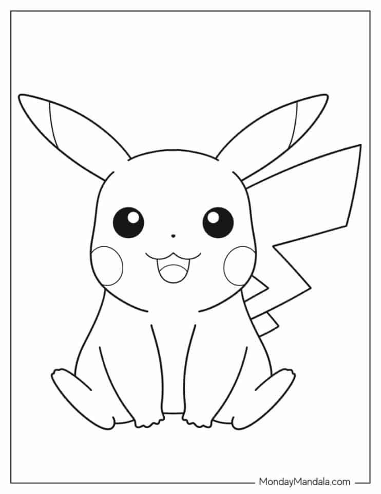 26 Pikachu Pokemon Coloring Pages PDF Free to Print