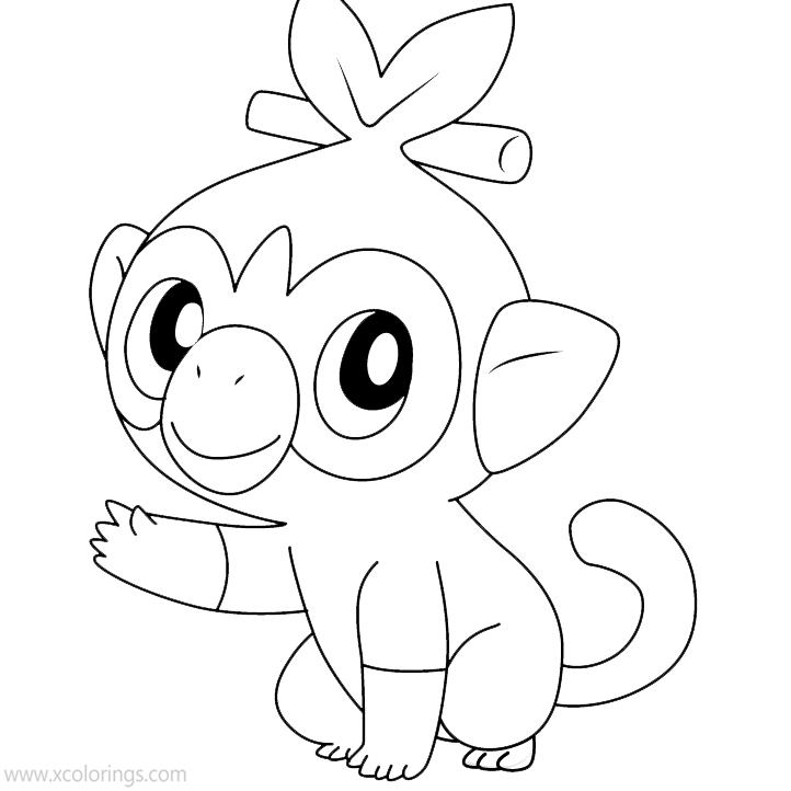 10 Grookey Coloring Pages: Unleash Your Inner Artist with the Grassy Chimpanzee