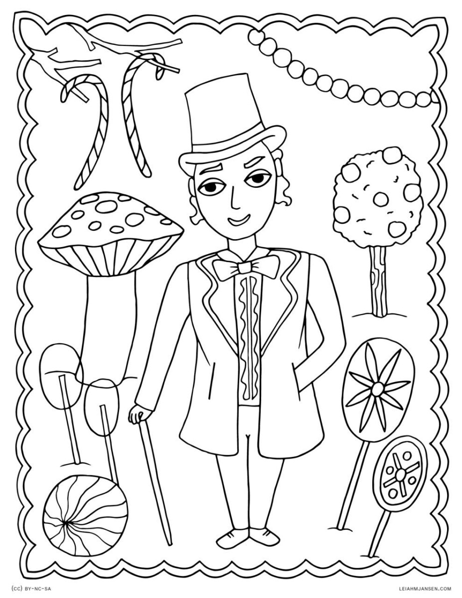 10 Willy Wonka Printable Coloring Pages for Imagination and Delight