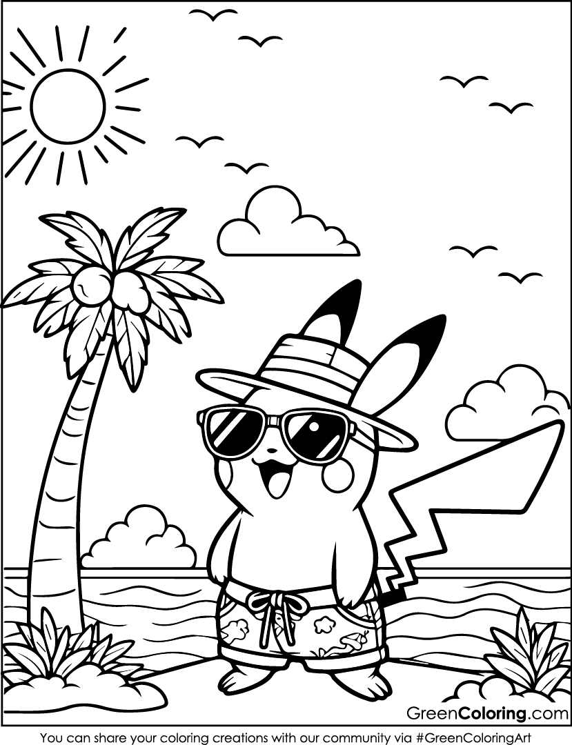 Free 44 Pokemon Coloring Pages for Kids, Summer Crafts & Activity, Coloring Book