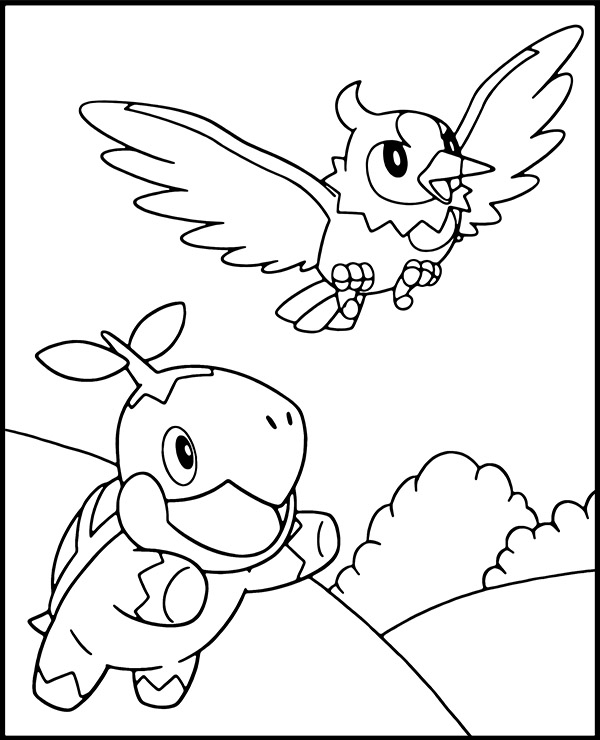 10 Turtwig Pokemon Coloring Pages for Budding Artists