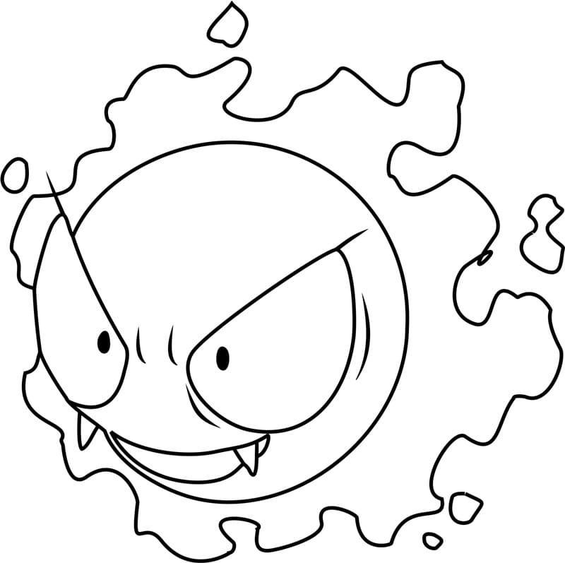 10 Gastly Pokémon Coloring Pages: Unleash Your Artistic Prowess with the Eerie Ghost Type