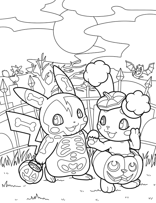 Halloween Pokemon Coloring Pages - Halloween Coloring Pages