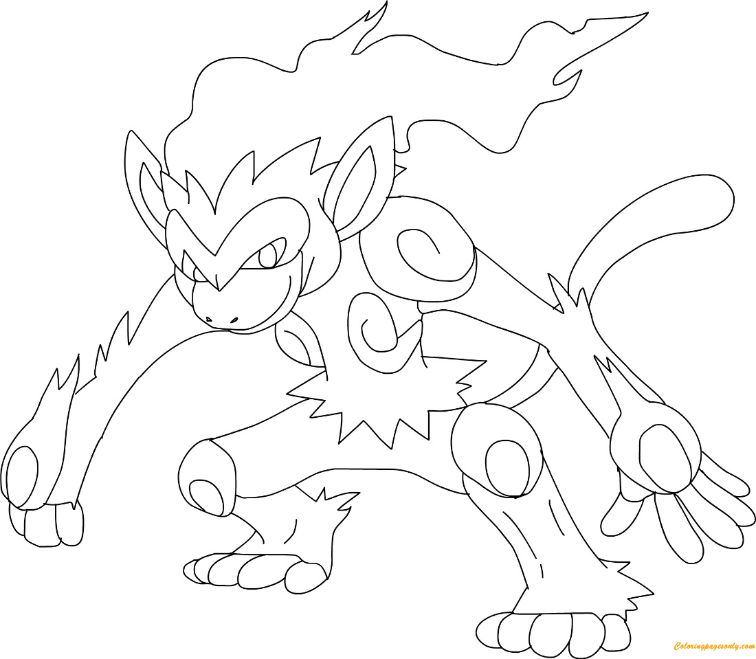 10 Infernape Pokémon Coloring Pages: Unleash the Fiery Monkey's Might