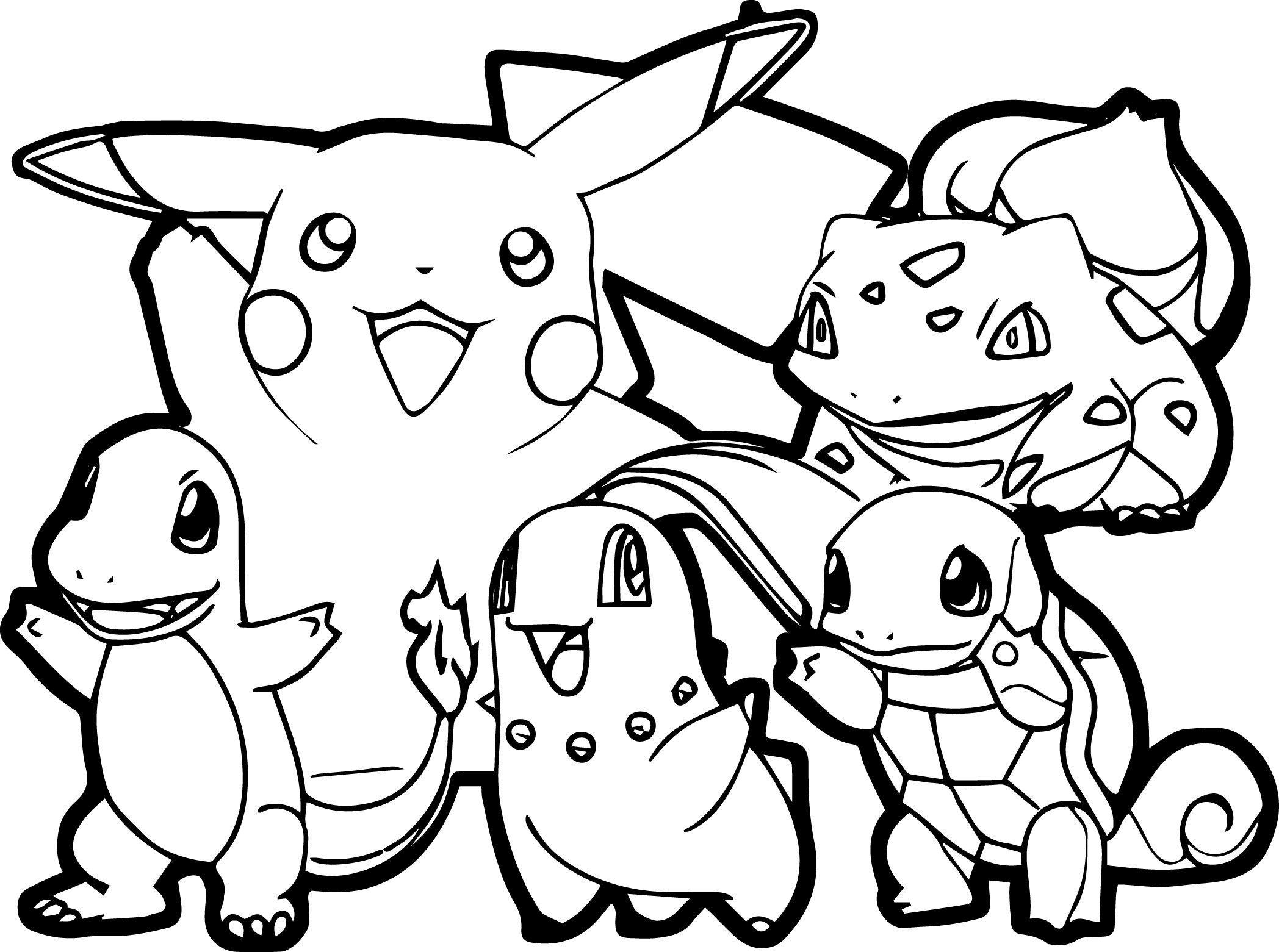 Pokemon Group Coloring Pages Free Printable 29