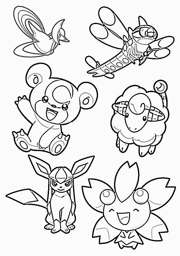 Pokemon Group Coloring Pages Free Printable 30