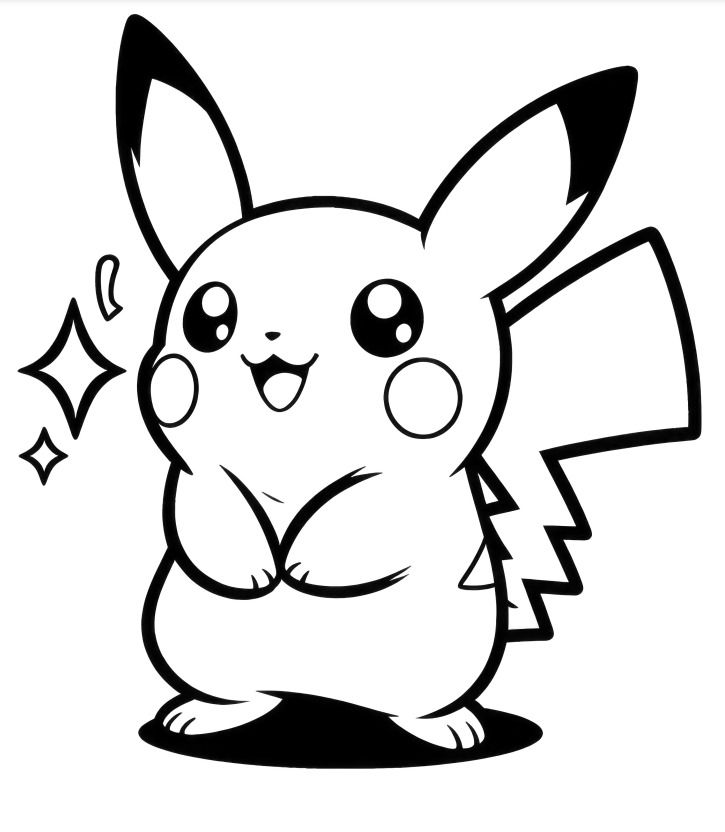 Printable Pikachu coloring pages