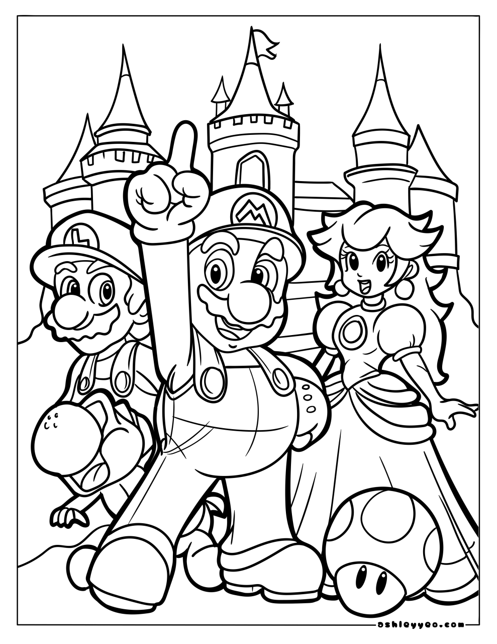 Super Mario Bros. Coloring Pages For Kids