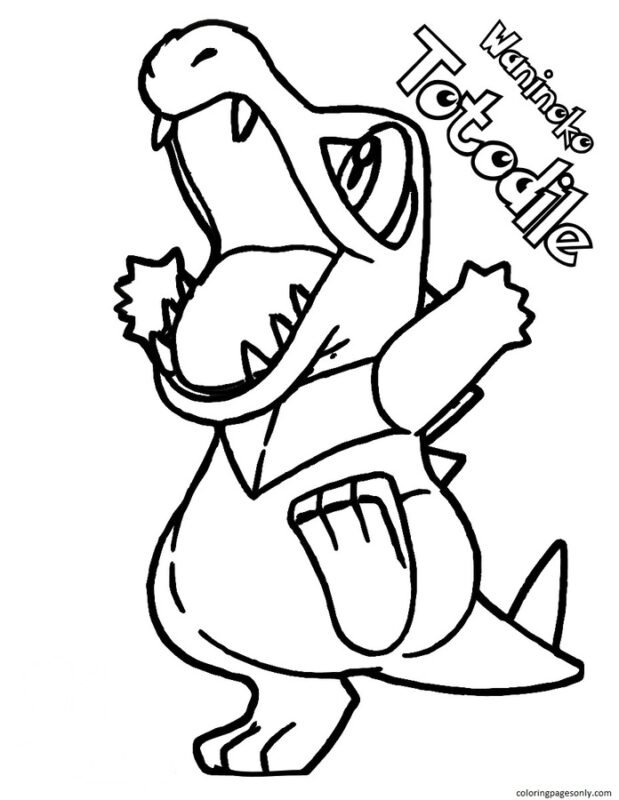 10 Totodile Coloring Pages: Unleash Your Inner Artist with the Adorable Water-Type Pokémon