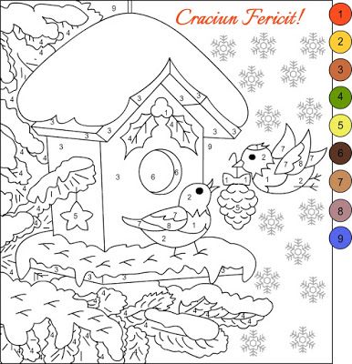 10+ Christmas Color by Number Easy Printable 4