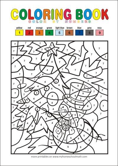 10+ Christmas Color by Number Easy Printable 8