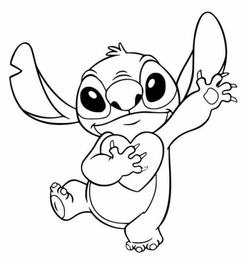 12+ Cute Animal with Love Valentine Coloring Pages for Kids 9