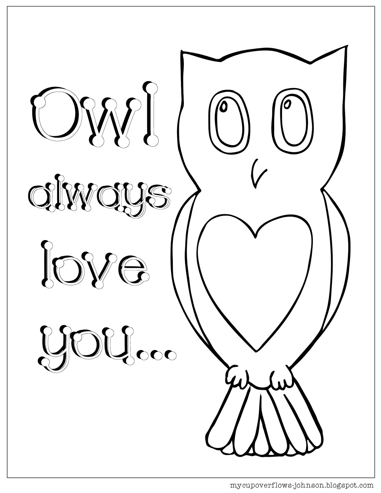 31+ Free Valentine Owl Pages with Hearts and Love Themes