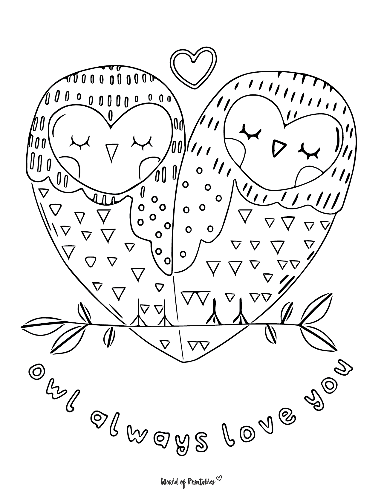 31+ Fun Owl Coloring Pages for Kids this Valentine’s Day