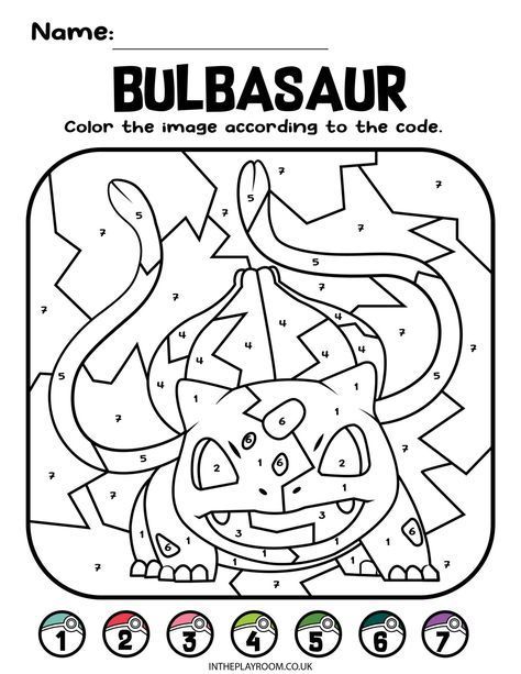 31+ Fun Pokemon Coloring by Number Pages