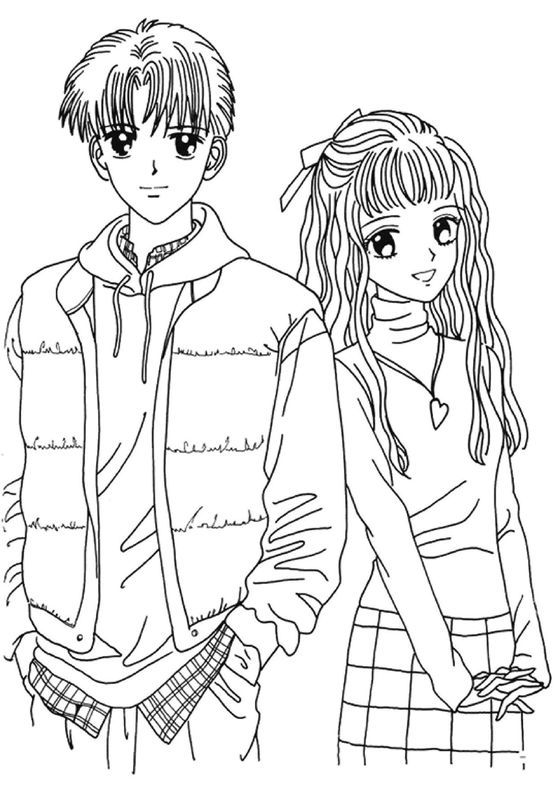 31+ Magical Valentines Couple Coloring Pages for Anime Fans