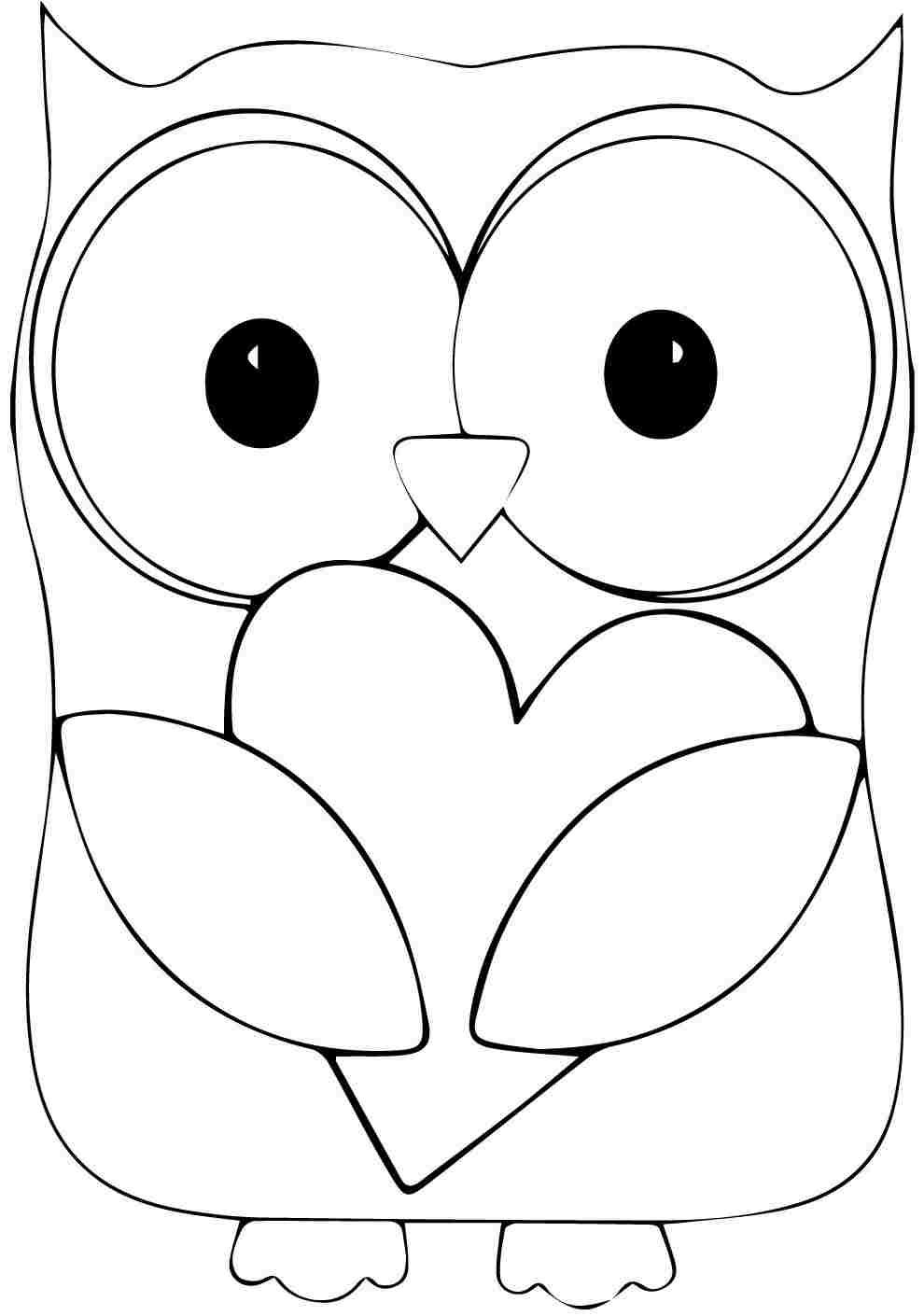 31+ Owl Coloring Printables for Kids: Valentine’s Love Edition