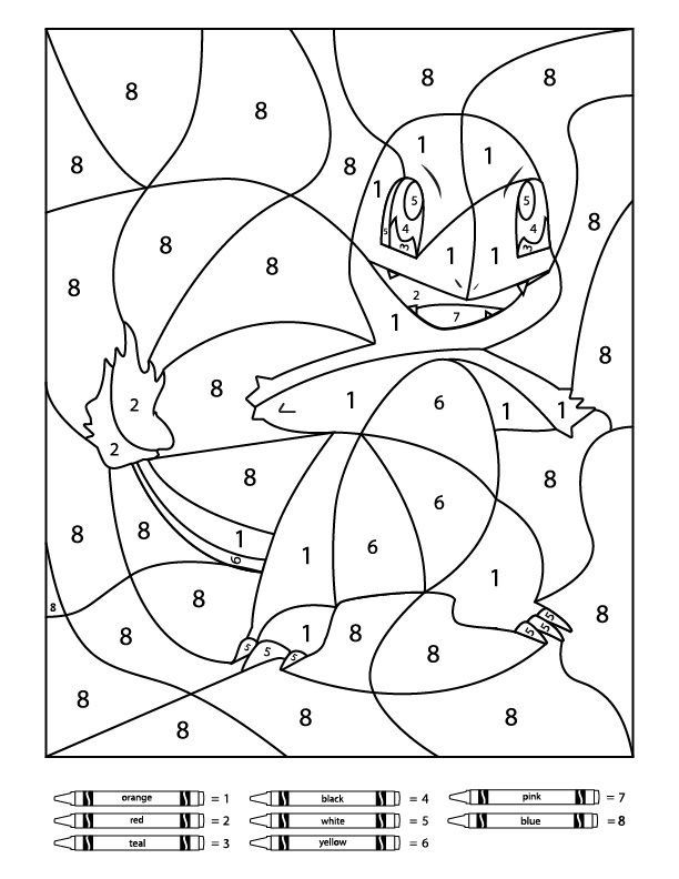 31+ Pokemon Number Coloring Sheets for Kids