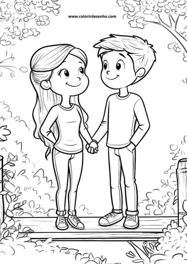 31+ Stylish Valentines Couple Coloring Pages for an Aesthetic Mood