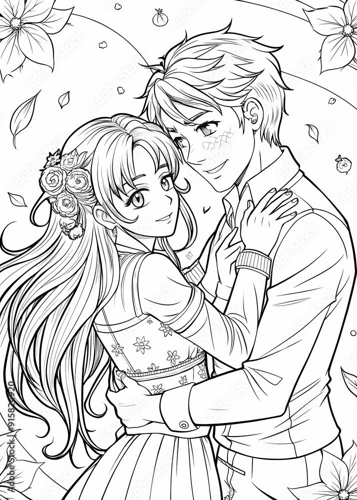 31+ Valentines Couple Coloring Pages for Lovebirds & Dreamers