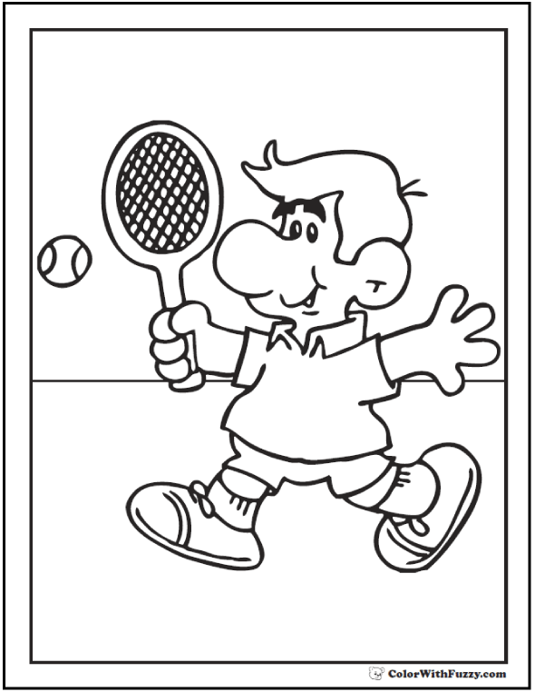 tennis coloring pages printable jpg