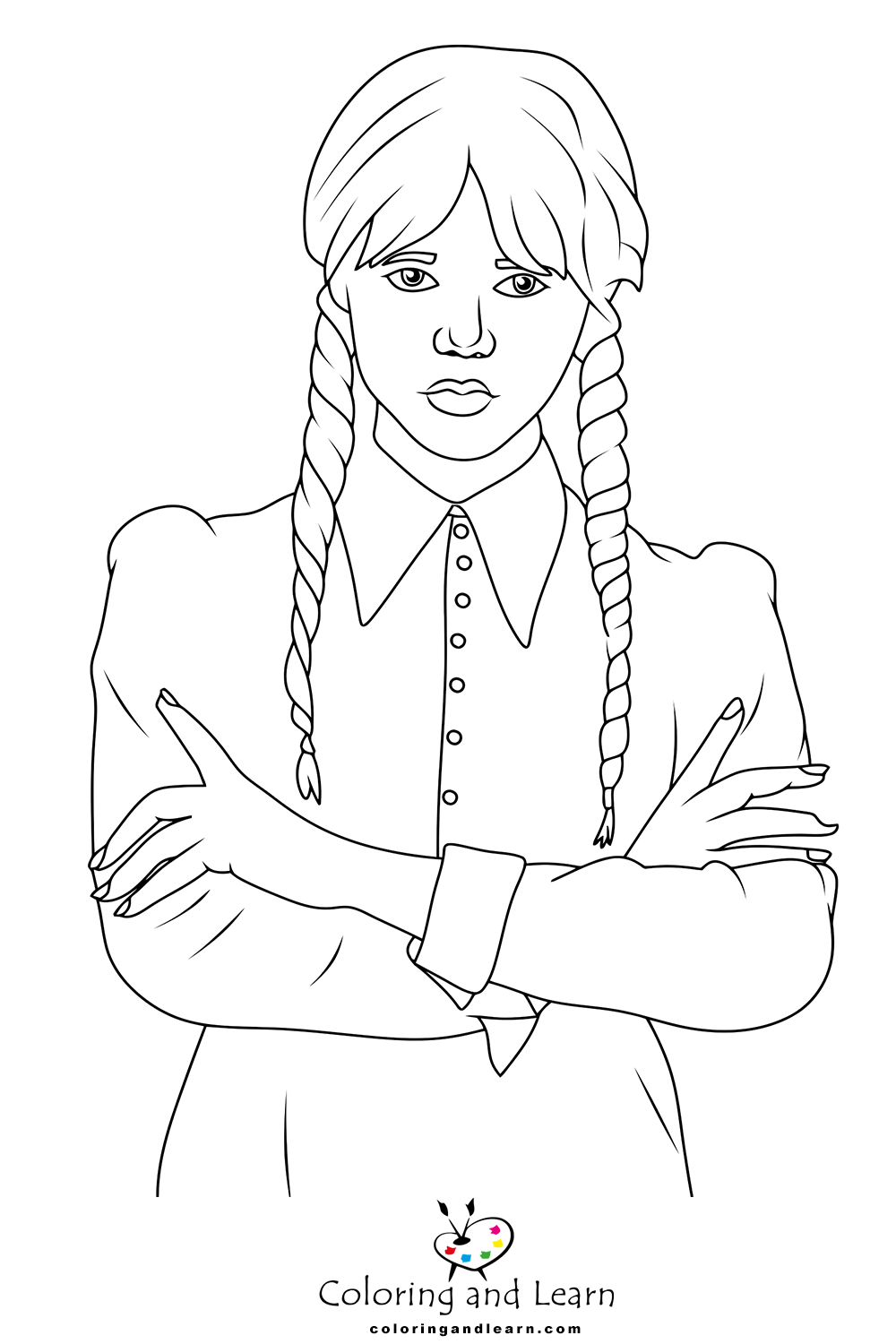 wednesday coloring pages printable jpg