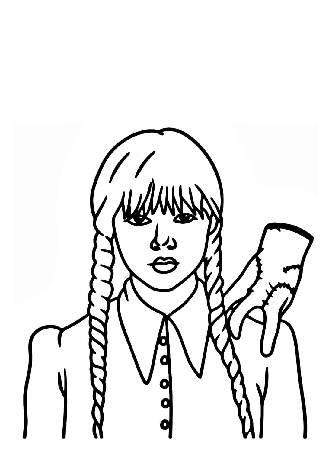 wednesday coloring pages printable jpg