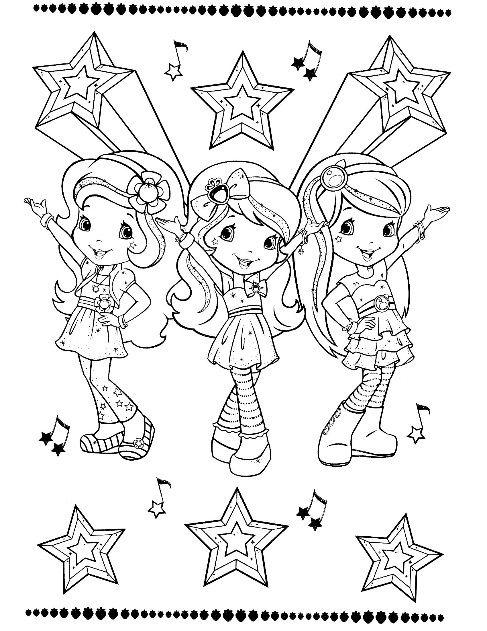 yummy strawberry shortcake coloring pages printable jpg