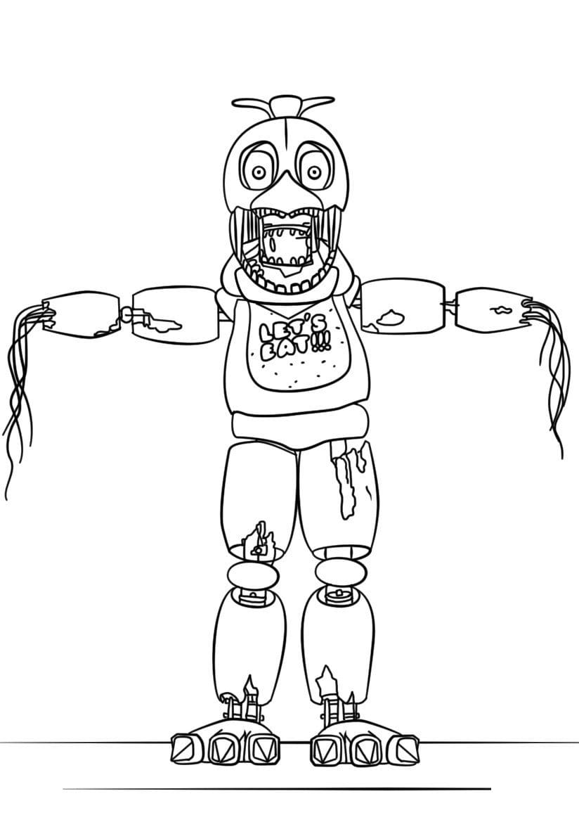 eerie five nights at freddys coloring pages printable jpg