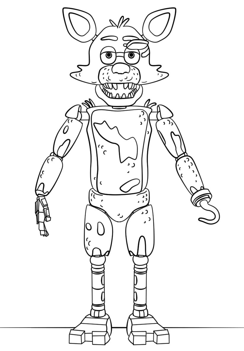 eerie five nights at freddys coloring pages printable jpg